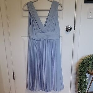 Elegant Blue Sleeveless Dress